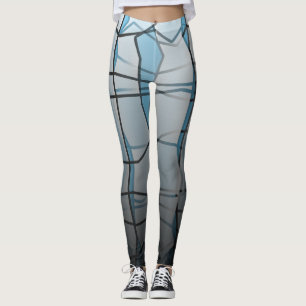 Legging Efeito Geométrico em Malha das Cinzas amáveis