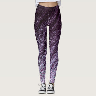 Legging EggPlant Purple to Lavanda Ombre Glitter