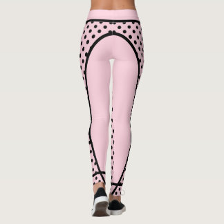 Legging Ein Traum in Rosa mit schwarzen Punkten Yoga