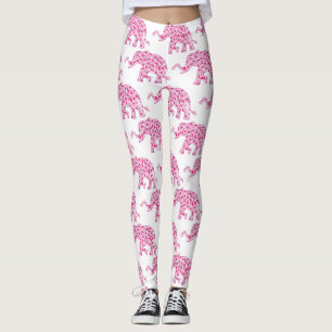 Legging Elefante composto por Corações Rosa