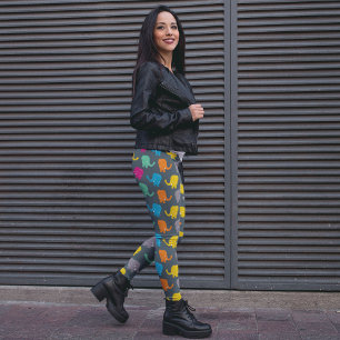 Legging elefantes coloridos
