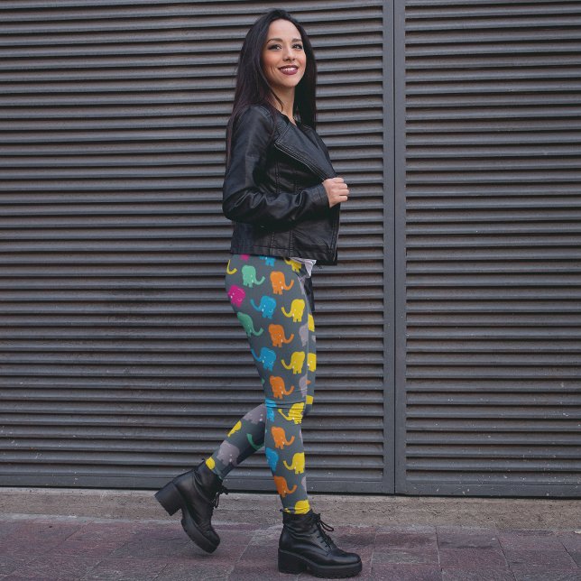 Legging elefantes coloridos (Criador carregado)