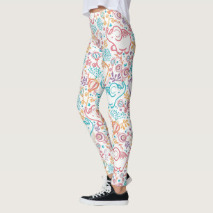 Legging Elefantes Para Bebês E Flores