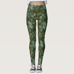 Legging Elegância do Ginkgo Esmeralda – Botânica de Luxo a