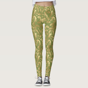 Legging Elegância do Ginkgo Esmeralda – Botânica de Luxo e