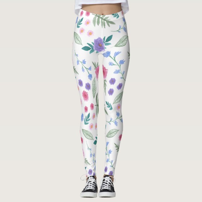 Legging Elegância em Bloom: Abrace a beleza da natureza (Frente)