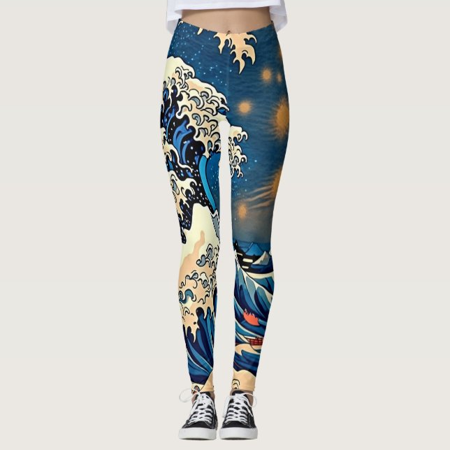 Legging Elegância em movimento: Nami A onda do Excelente (Frente)