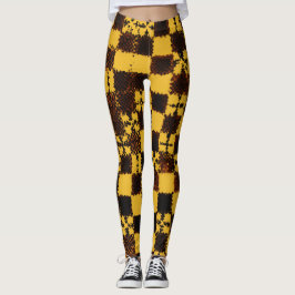 Legging "Elegância Gótica: Design de Quadro de Verificação