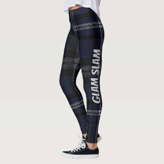 Legging Elegância Meia-Noite Luxo Xadrez Padrão Vol 26