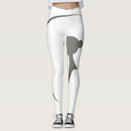 Legging Elegant Female Silhouette Minimalist Crescent Art