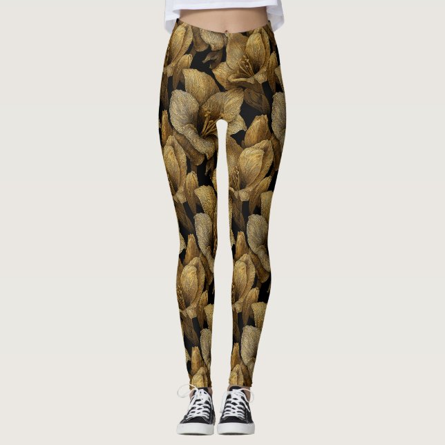 Legging Elegante Acento de Amaryllis para Gestantes Crossf (Frente)