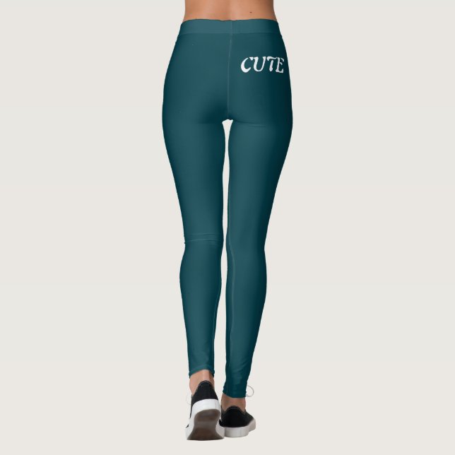 Legging Elegante Chic Azul Turquesa (Verso)