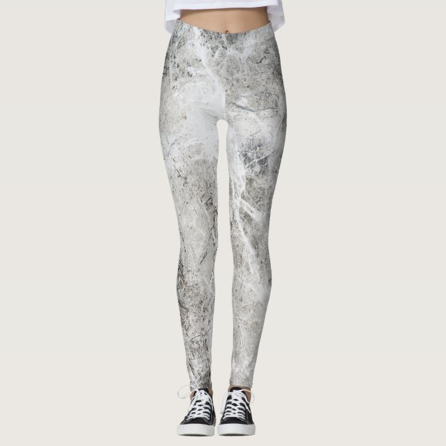 Legging Elegante Chic Silver Marble (Frente)