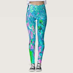 Legging Elegante Cor-de-rosa e azul
