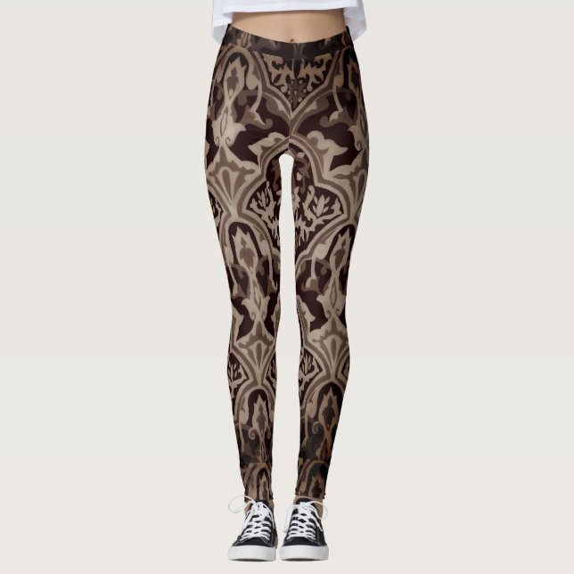 Legging Elegante Damask sepia (Frente)