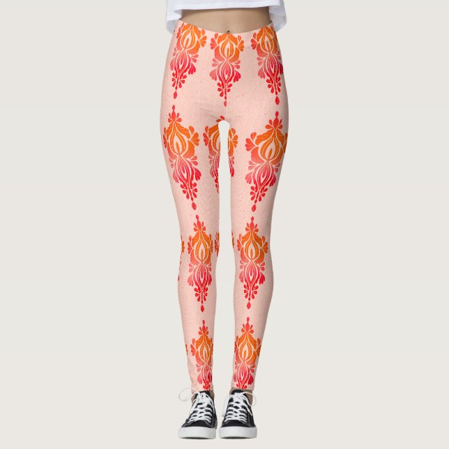 Legging Elegante Floral Damask Chic (Frente)