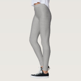 Legging Elegante padrão oval metálico cinza prateado