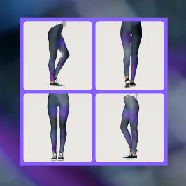 Legging Elegante Roxo e Cinza