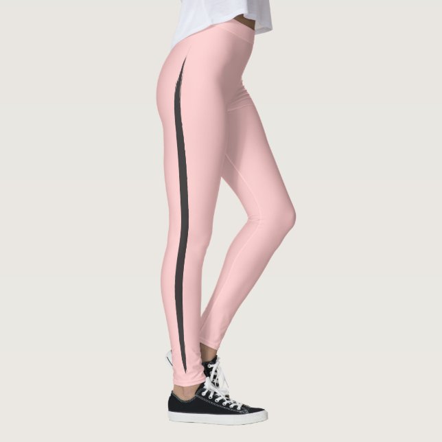 Legging Elegantes listrados do lado artística da escova (Direita)