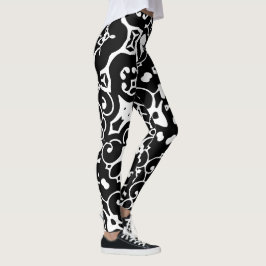 Legging Elegantes Negra Branca Preta 4Annie