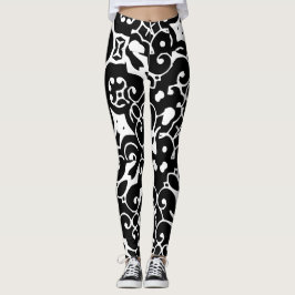Legging Elegantes Negra Branca Preta 4Annie
