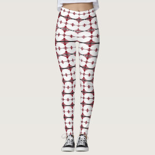 Legging Elementos da arte deco na crimson