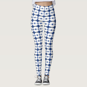 Legging Elementos da arte em azul profundo