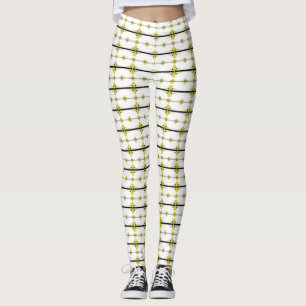 Legging Elementos de arte em amarelo pastel