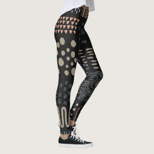 Legging Elementos de Design desenhados à mão Formas de pre