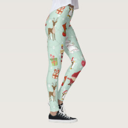 Legging Elementos de Natal Reindeer Elves