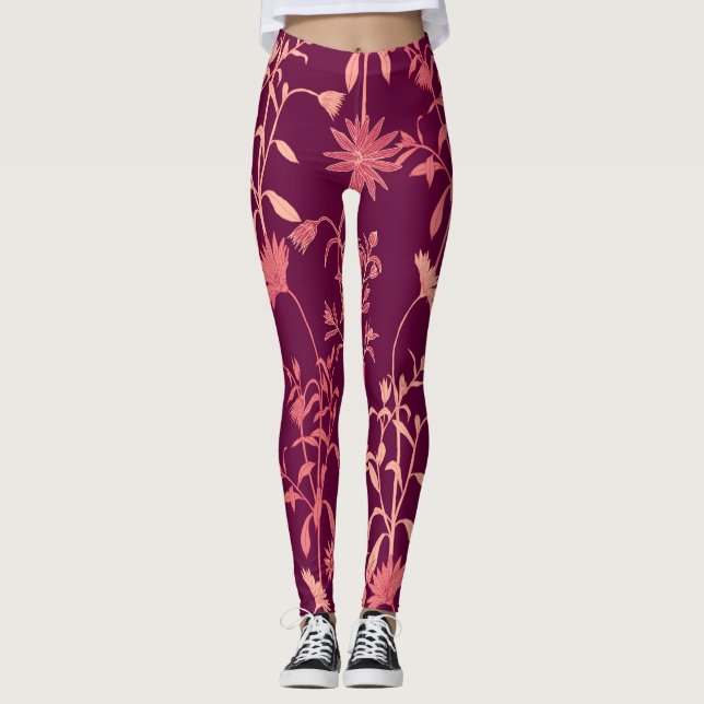 Legging Elementos Separados: Vintage Floral (Frente)