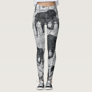 Legging Elephant Concrete Jungle Patterno Design