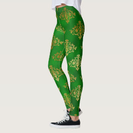 Legging Eleve o seu estilo com o Shimmering Dourado e Verd