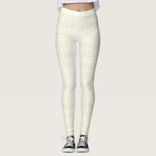 Legging Eleve seu espaço com geometria branca e Dourada