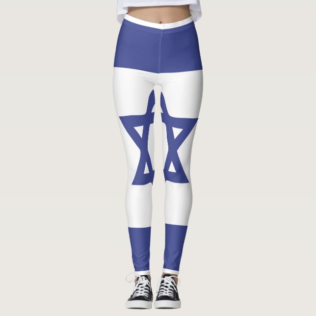 Legging Emblema de bandeira de Israel (Frente)