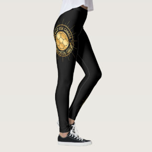 Legging Emblema de Futebol Dourado 2026   México EUA Canad