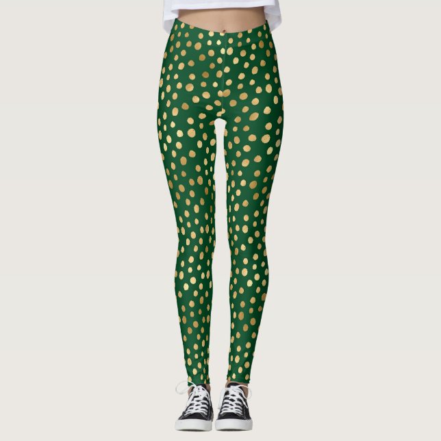 Legging Emerald e Dourado Safari Series Design 11 (Frente)