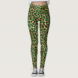 Legging Emerald e Dourado Safari Series Design 8