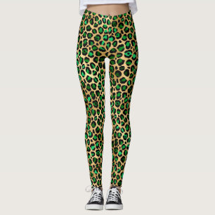 Legging Emerald e Dourado Safari Series Design 8