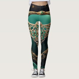 Legging Emerald Enchantment: Uma Visão da Opulência Regal