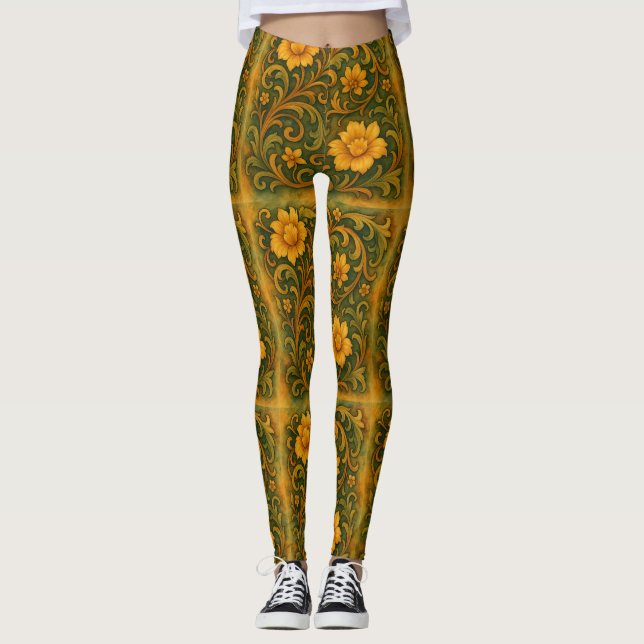 Legging Emerald Enclave™ MaelstroMedia - Verdadeiro Botâni (Frente)
