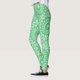Legging Emerald Green Mandala Pattern