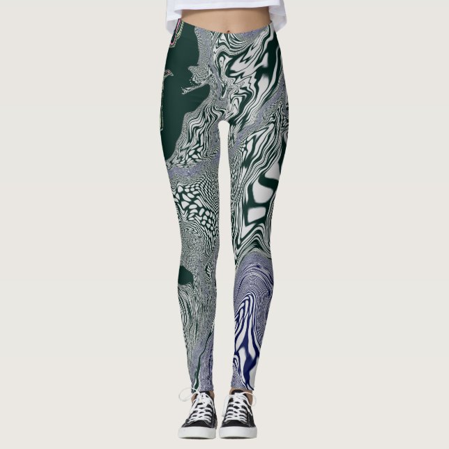Legging "Emerald Marble Flow" (Frente)