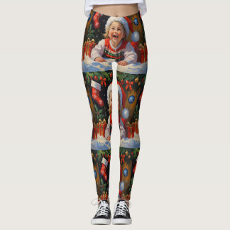 Legging Emerald Simple Cute Santa Menina