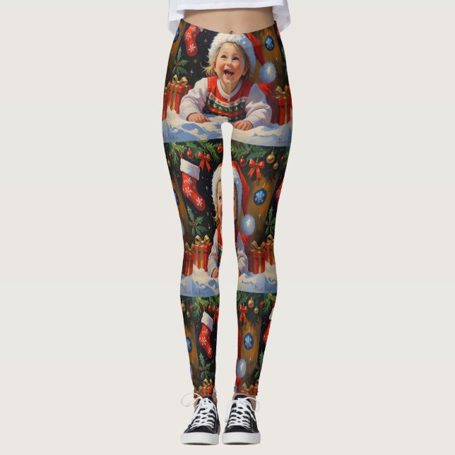 Legging Emerald Simple Cute Santa Menina (Frente)
