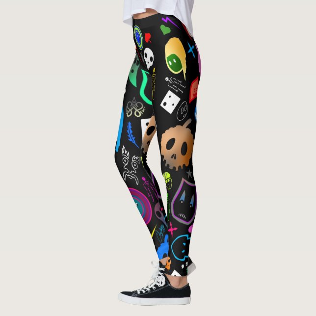 Legging Emo Halloween Pattern (Esquerda)