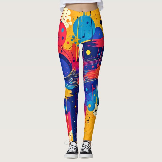 Legging Emoção de Tintas de Música (Frente)