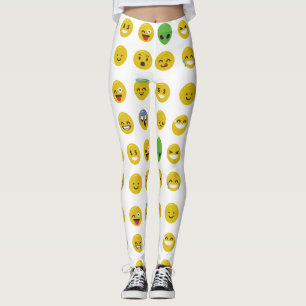 Legging Emoji feliz com as pernas