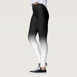 Legging en blanco y negro con lunares
