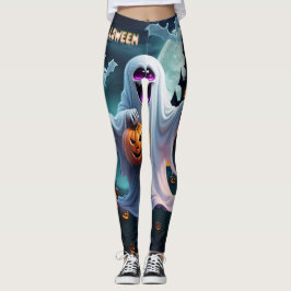 Legging Encantando a design de Halloween.